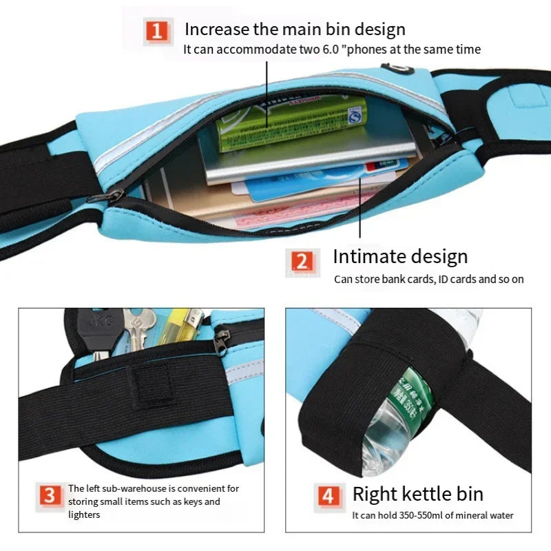 Running Waist Pack with Bottle Holder – Lightweight & Secure