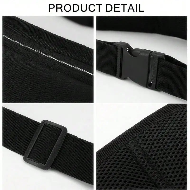 Running Waist Pack with Phone Pocket and 3 Zipper Pouches