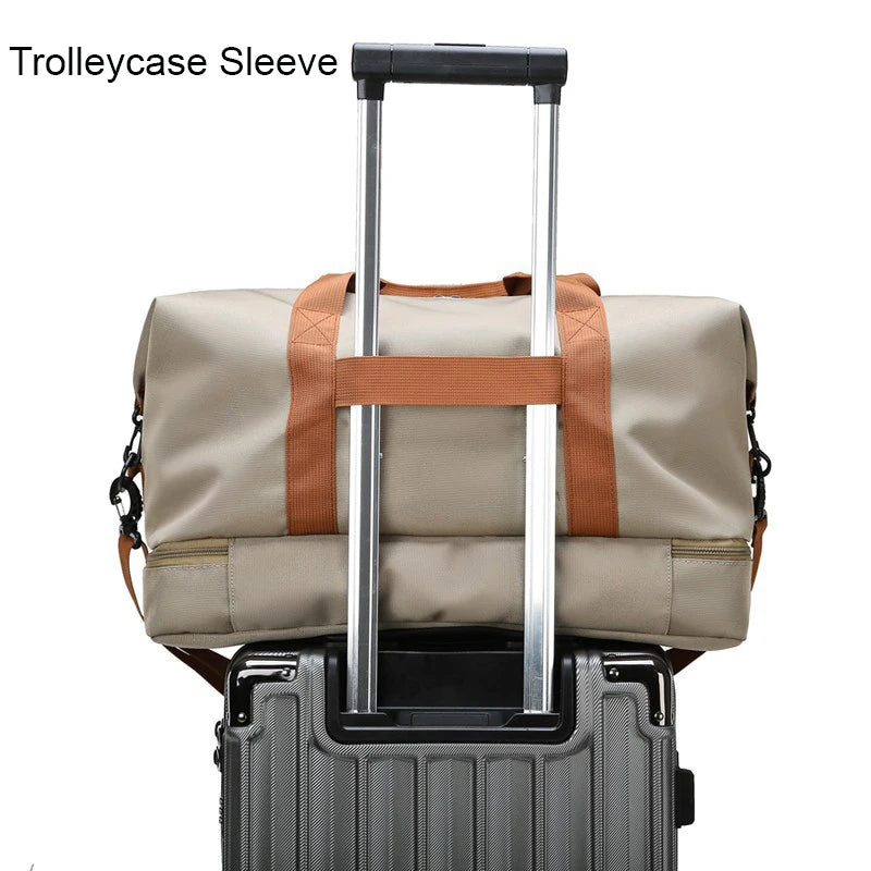 Nylon Travel Gym Duffle Bag – Dry Wet Separation Design