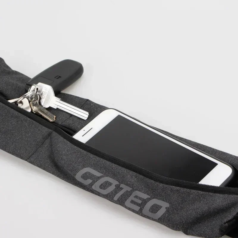 Reflective Running Waist Pack Sport Bag with Double Zipper