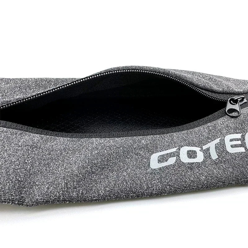 Reflective Running Waist Pack Sport Bag with Double Zipper