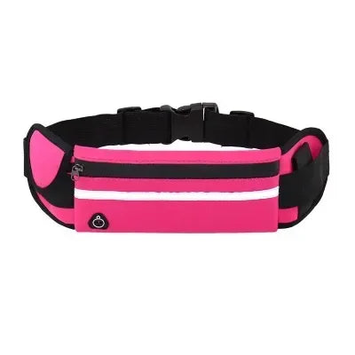 Rose Red Color Running Waist Pack with Bottle Holder – Lightweight & Secure
