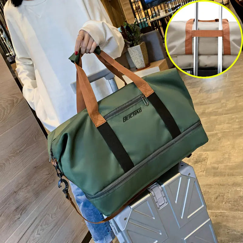 Nylon Travel Gym Duffle Bag – Dry Wet Separation Design